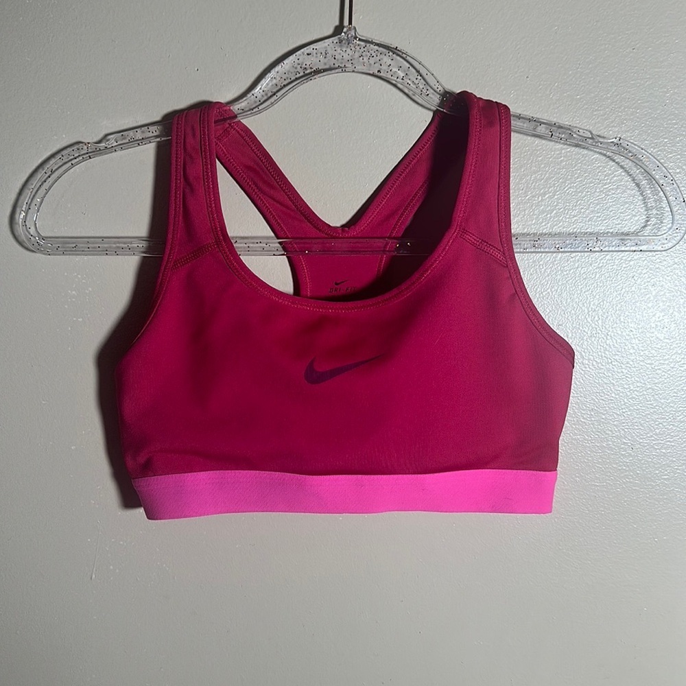 Nike Dri Fit Pink Racerback Sports Bra |‎ Small